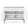 Комод Perfect Home Nova KSZ104 2D2S Білий з чорними ніжками