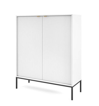 Комод Perfect Home Nova K104 2D Білий з чорними ніжками