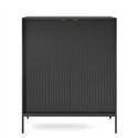 Комод Perfect Home Nova K104 2D Черный с черными ножками