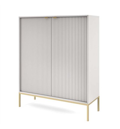 Комод Perfect Home Nova K104 2D Серый с золотыми ножками