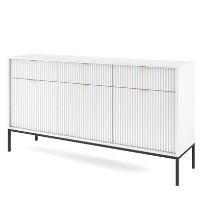 Комод Perfect Home Nova KSZ154 3D3S Белый с черными ножками