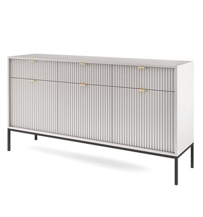 Комод Perfect Home Nova KSZ154 3D3S Серый с черными ножками