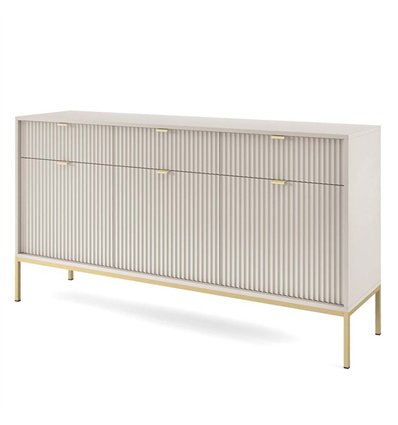 Комод Perfect Home Nova KSZ154 3D3S Кашемір з золотими ніжками