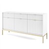 Комод Perfect Home Nova KSZ154 3D3S Белый с золотыми ножками