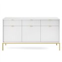 Комод Perfect Home Nova KSZ154 3D3S Білий з золотими ніжками