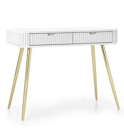 Стіл туалетний Perfect Home Zova T103 Білий/золоті ніжки