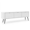 Комод-тумба под ТВ Perfect Home Zova RTV168, 3 двери Белая с черными ножками
