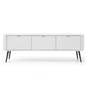 Комод-тумба под ТВ Perfect Home Zova RTV168, 3 двери Белая с черными ножками