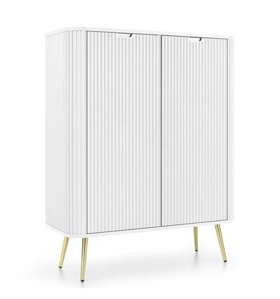 Комод Perfect Home Zova K103 2D Білий з золотими ніжками