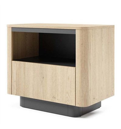 Прикроватная тумба Perfect Home Torro 1S Дуб Кремона/Черный