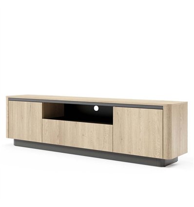 Комод-тумба под ТВ Perfect Home Torro 3D/200 Дуб Кремона/Черный