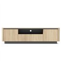 Комод-тумба під ТВ Perfect Home Torro 3D/200 Дуб Кремона/Чорний
