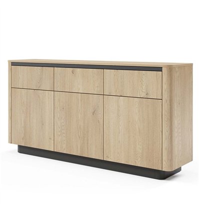 Комод Perfect Home Torro 3D3S/163 Дуб Кремона/Черный