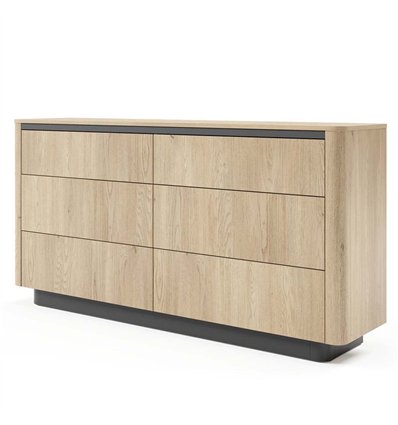 Комод Perfect Home Torro 6S/163 Дуб Кремона/Чорний