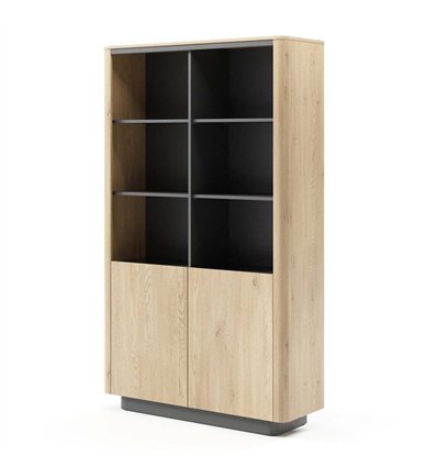 Пенал-стеллаж Perfect Home Torro 2D/113 Дуб Кремона/Черный