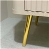 Приліжкова тумба Perfect Home Lante 2S Бежева на золотих ніжках