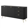Комод Perfect Home Lante 2D3S/163 Чорний на золотих ніжках