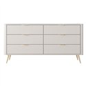Комод Perfect Home Lante 6S/163 Бежевый на золотых ножках