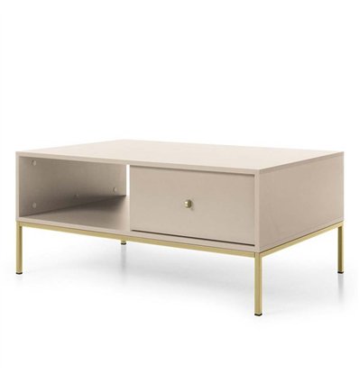 Стол журнальный Perfect Home Mono ML104 Беж песочный/золотые ножки