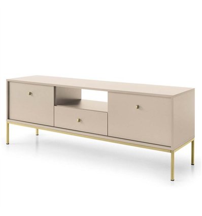 Комод-тумба під ТВ Perfect Home Mono MRTV154 2D1S Беж песочный/золотые ножки