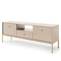 Комод-тумба под ТВ Perfect Home Mono MRTV154 2D1S Беж песочный/золотые ножки