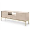 Комод-тумба под ТВ Perfect Home Mono MRTV154 2D1S Беж песочный/золотые ножки