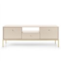 Комод-тумба под ТВ Perfect Home Mono MRTV154 2D1S Беж песочный/золотые ножки