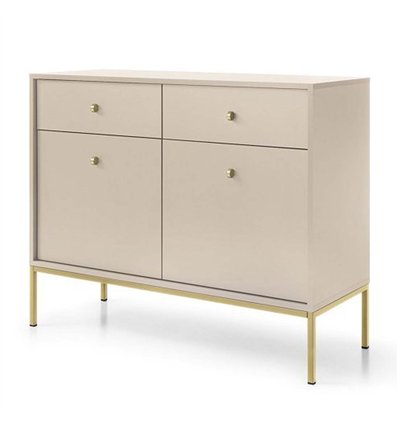 Комод Perfect Home Mono MKSZ104 2D2S Беж пісочний /золоті ніжки