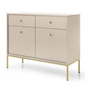 Комод Perfect Home Mono MKSZ104 2D2S Беж пісочний /золоті ніжки
