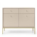Комод Perfect Home Mono MKSZ104 2D2S Беж песочный/золотые ножки