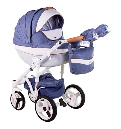 Детская коляска 2 в 1 Adamex Monte Deluxe Carbon D33