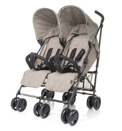 Прогулочная коляска для двойни 4Baby Twins бежевая