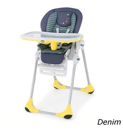 Стульчик для кормления Chicco Polly 2 в 1 Denim 79065.09