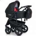 Детская коляска 3 в 1 Verdi Sonic Plus 01 черная с красным