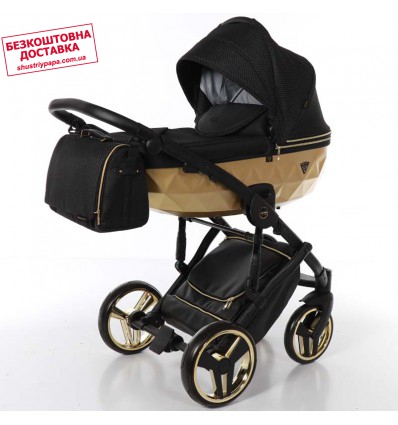 Детская коляска 2 в 1 Tako Junama Diamond Mirror Satin 03 Gold