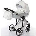 Детская коляска 2 в 1 Tako Junama Diamond Mirror Satin 04 White Silver