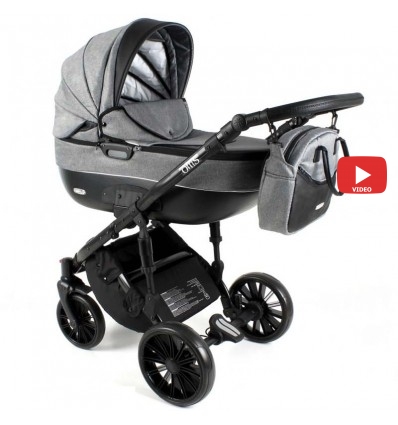 Детская коляска 3 в 1 Adbor Ottis Black Ob-08