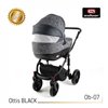 Детская коляска 3 в 1 Adbor Ottis Black Ob-08