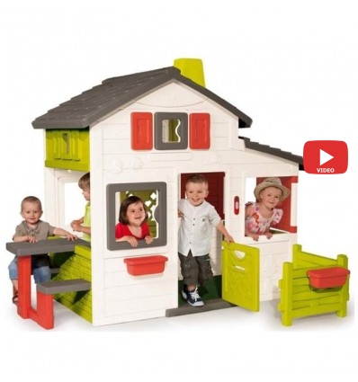 Детский домик c чердаком Friends House Floralie Smoby 310209