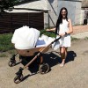 Универсальная коляска для двойни Junama Mirror Satin Duo 05 White Bronze