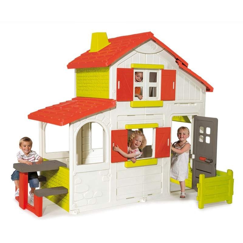 детский домик для дачи. подарок девочке на 5 лет. домик с маленькими куколками. кукольный домик из картона. сильвания фэмили дом марии.