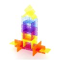 Конструктор Guidecraft Interlox Squares Квадраты, 96 деталей (G16835)