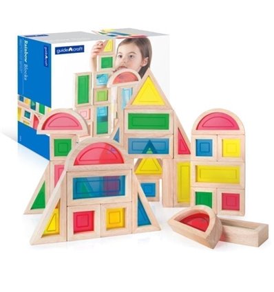 Набор стандартных блоков Guidecraft Block Play Большая радуга, 30 шт. (G3016)