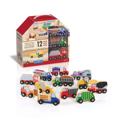 Набор грузовиков Guidecraft Block Play к Дорожной системе, 12 шт. (G6718)