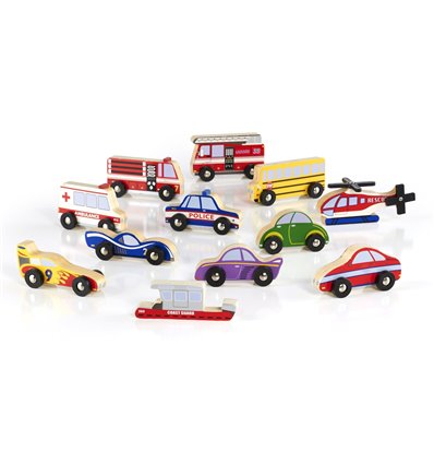 Набор транспорта Guidecraft Block Play к Дорожной системе, 12 шт. (G6719)