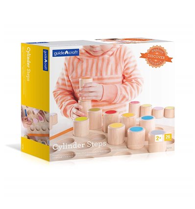 Набір дерев'яних блоків Guidecraft Manipulatives Циліндри (G6734)