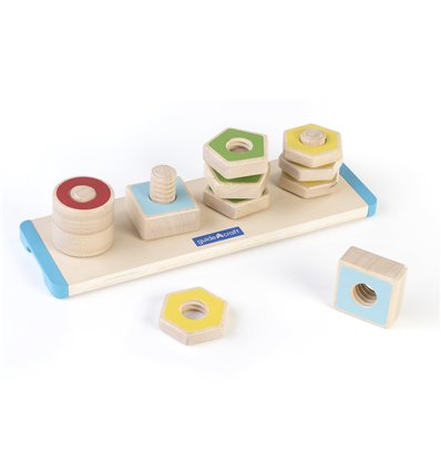 Сортер Guidecraft Manipulatives Фигуры на резьбе (G6901)