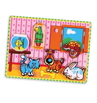 Пазл Viga Toys "Домашні тварини" (56440)