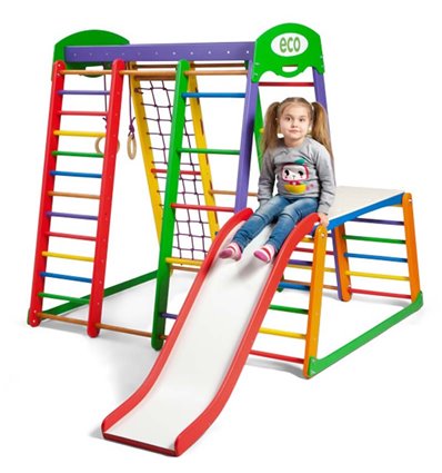 Детский спортивный комплекс для дома SportBaby Акварелька Plus 1-1