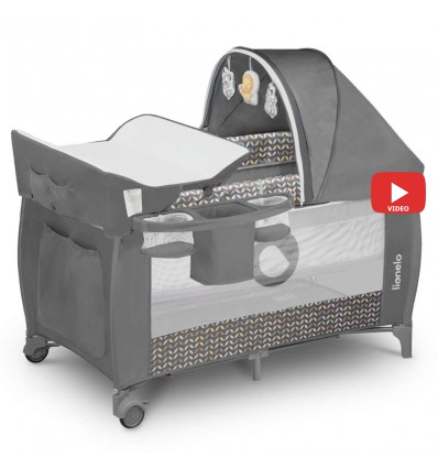 Манеж ліжечко Lionelo Sven Plus Scandi Grey